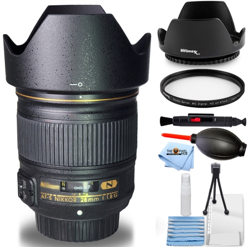 Ensemble d'accessoires 7 pièces avec objectif AF-S NIKKOR 28&nbsp;mm f/1,8G 2203&nbsp;mm de Nikon