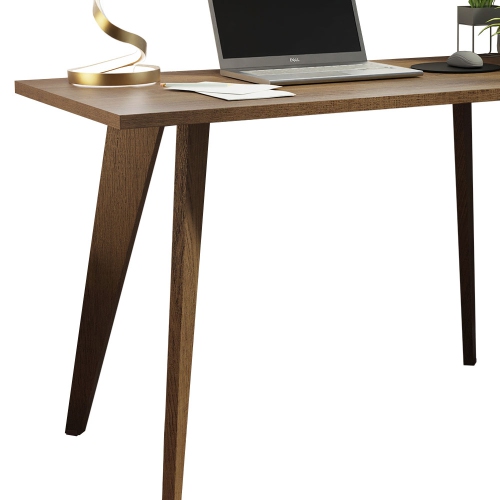 Madesa Modern Office Desk 47 Inch Computer Home Table Utility Study Workstation Sleek Wooden Unit 47 Inch - Brown