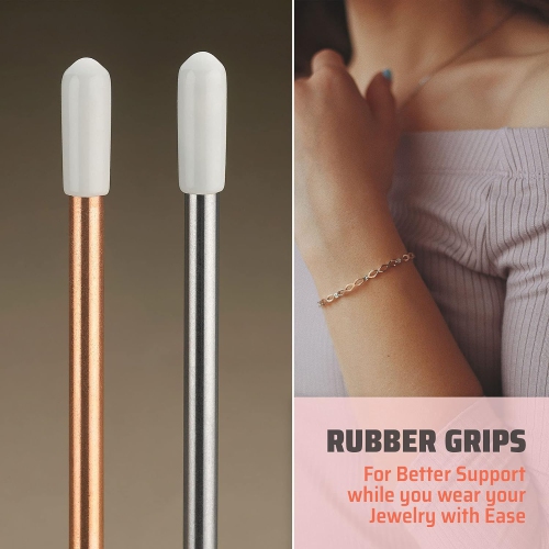 Jewelry Helper - 6" Fastening and Hooking Tool for Bracelets, Watches, Necklaces and Clasps or Closures - Buddy Helps Prevent Wrist Strain for