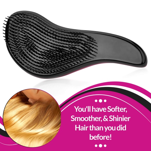 Detangling Brush - Detangler Brushes Set, Pain-Free Hair Brush Straightener That Removes Tangles and Knots Straightening Hair Shiny and Smooth