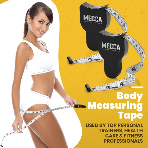 Ruban à mesurer Body Tape Measure - rubans à mesurer pour moniteurs de poids corporel et adipeux, règle à mesurer rétractable (pouces et cm) pour une