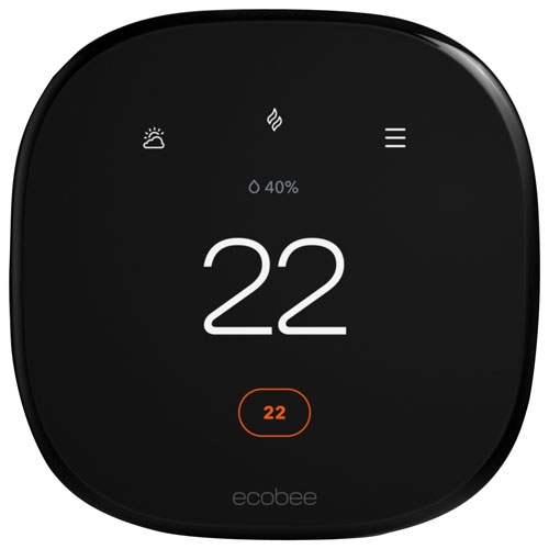 Thermostat intelligent amélioré d’ecobee fonctionne avec Alexa et Apple Home Kit, noir…