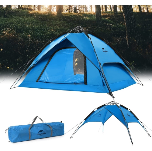 Naturehike Instant 3 Person Pop Up Tents Beach Dual-Purpose Pergola-Waterproof