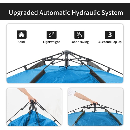 Naturehike Instant 3 Person Pop Up Tents Beach Dual-Purpose Pergola-Waterproof