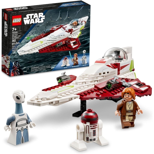 LEGO  Star Wars Obi-Wan Kenobi's Jedi Starfighter 75333 Building Toy Set - Features Minifigures, Lightsaber, Clone Starship From Attack Of The