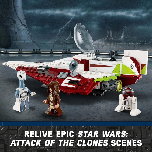 LEGO Star Wars OBI-Wan Kenobi's Jedi Starfighter 75333 Building Toy Set - Features Minifigures, Lightsaber, Clone Starship from Attack of The Clones,