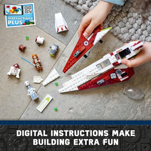 LEGO Star Wars OBI-Wan Kenobi's Jedi Starfighter 75333 Building Toy Set - Features Minifigures, Lightsaber, Clone Starship from Attack of The Clones,