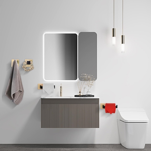 4-Pieces Matte Black & Brushed Gold Stainless Steel Bathroom Hardware Set, 2 Toilet Paper Holder, 2 Towel Hook, for Bathroom, Kitchen, Wall Mounted