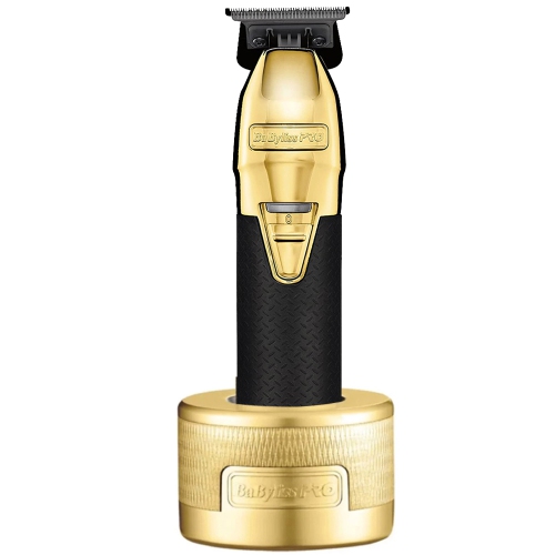 BaByliss PRO Gold FX Boost + Metal Lithium Outlining Trimmer + Babyliss Pro Gold FX Trimmer Charging Base fits FX787 Trimmers