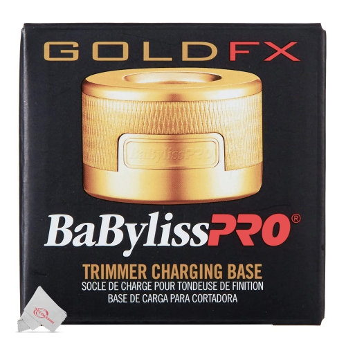 BaByliss PRO Gold FX Boost + Metal Lithium Outlining Trimmer + Babyliss Pro Gold FX Trimmer Charging Base fits FX787 Trimmers