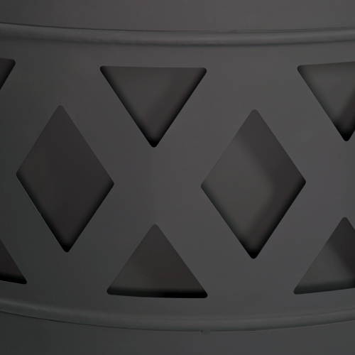 Sunnydaze 30 dans le foyer sans fumée en acier Crossweave avec poker et housse