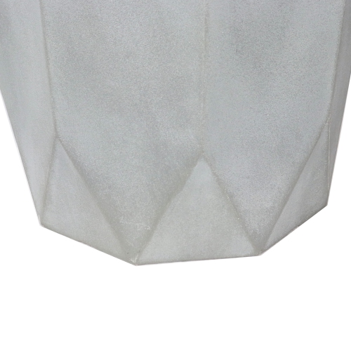 Sunnydaze Modern Faceted Polyresin Outdoor Planter - Gray - Set of 2