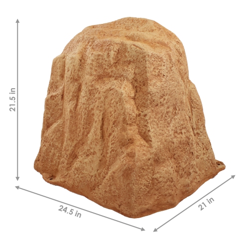 Sunnydaze – Rock de paysage en polyrésine artificielle avec piquets – Sable