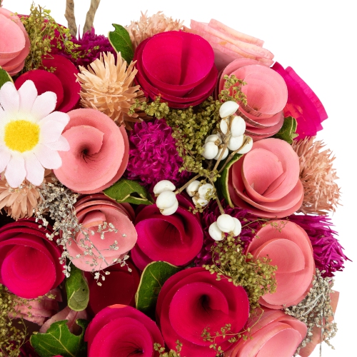 Mixed Floral and Berries Artificial Valentine's Day Heart Wreath - 10.25"