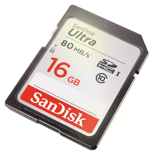 SanDisk Ultra 16GB Class 10 SDHC UHS-I Memory Card up to 80MB/s SDSDUNC-016G-GN6IN