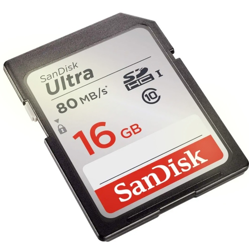 SanDisk Ultra 16GB Class 10 SDHC UHS-I Memory Card up to 80MB/s SDSDUNC-016G-GN6IN