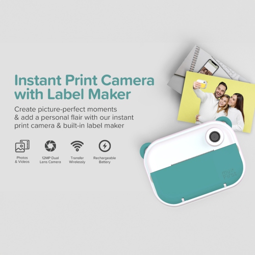 Mon appareil photo Mon premier Wi-Fi – appareil photo instantané pour enfants avec étiqueteuse thermique sans fil à transfert, carte microSD gratuite