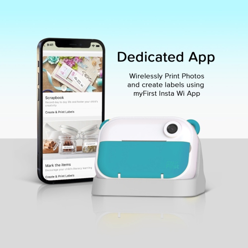 Mon appareil photo Mon premier Wi-Fi – appareil photo instantané pour enfants avec étiqueteuse thermique sans fil à transfert, carte microSD gratuite