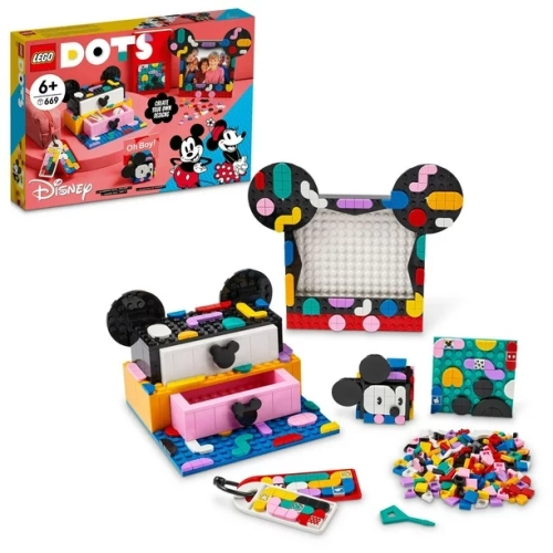 LEGO DOTS Mickey Mouse & Minnie Mouse Back-to-School Project Box 41964 Toy Building Kit