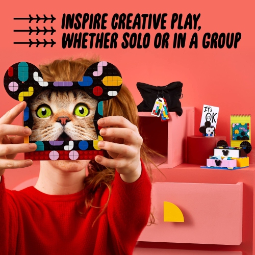 LEGO DOTS Mickey Mouse & Minnie Mouse Back-to-School Project Box 41964 Toy Building Kit