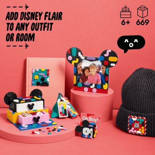 LEGO DOTS Mickey Mouse & Minnie Mouse Back-to-School Project Box 41964 Toy Building Kit