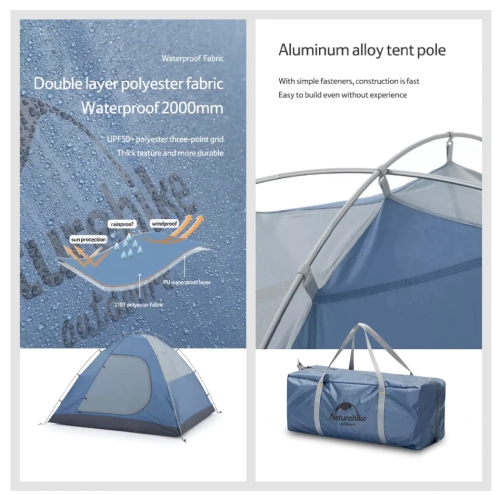 Naturehike P-PLUS Tent 3 Person Tent | Tent Backpacking & Car Camping