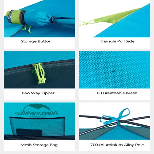 Naturehike P-Series Aluminum Pole Tent | Tent Camping Backpacking & Hiking(Yellow)