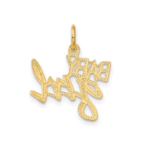 14K Yelllow Gold BABY GIRL Charm Pendant