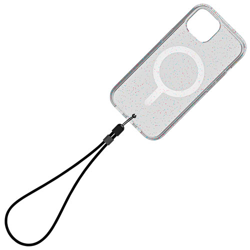 BodyGuardz Carve Fitted Hard Shell Case with MagSafe for iPhone 15 - Silver Sparkle