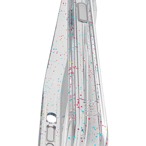 Étui rigide ajusté Carve de BodyGuardz avec MagSafe pour iPhone 15 Pro - Paillettes argentées