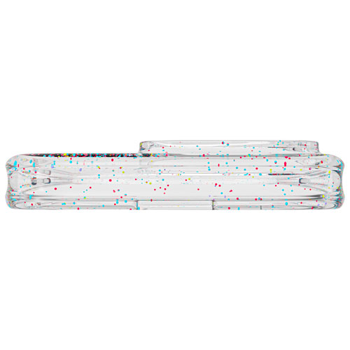 Étui rigide ajusté Carve de BodyGuardz avec MagSafe pour iPhone 15 Pro - Paillettes argentées