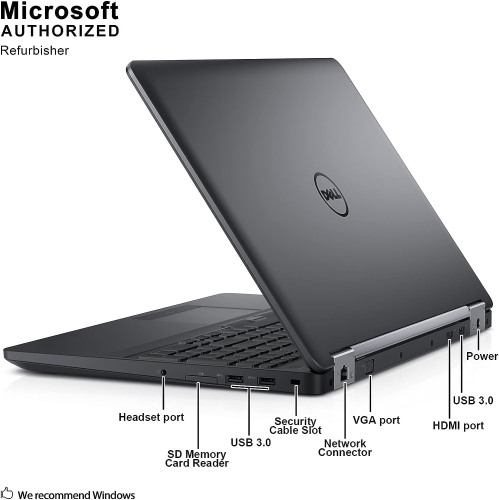 Remis à neuf - portable Latitude 5570 de Dell (Core i7-6700HQ quadruple coeur d'Intel, mémoire vive 16 Go, disque SSD 256 Go, HDMI, caméra