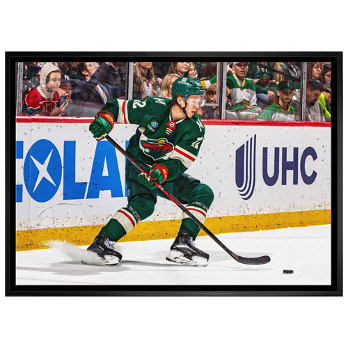 Frameworth Minnesota Wild: Matt Boldy Framed Canvas