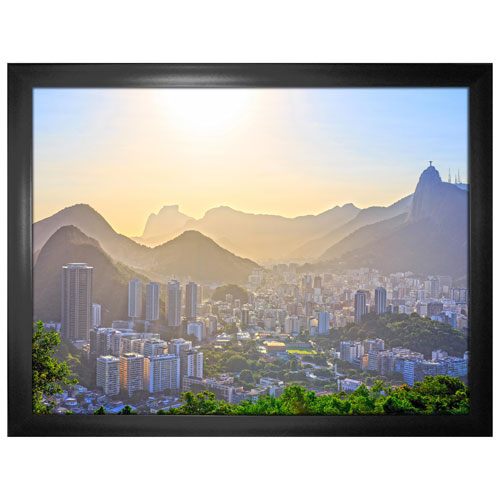 Toile encadrée de paysage urbain de Rio de Janeiro au Brésil de Frameworth