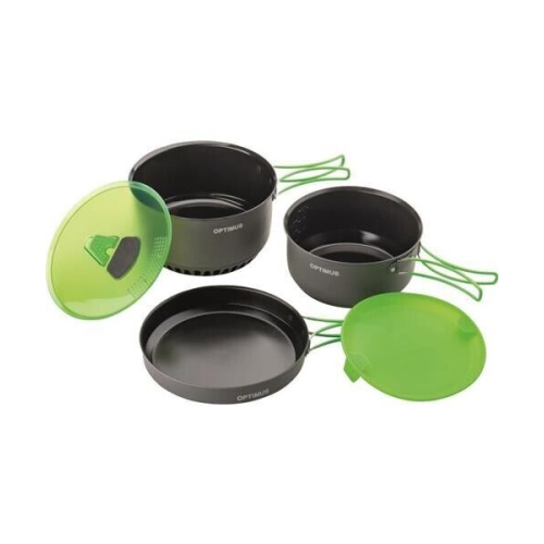 Optimus Terra Camp 4xPot Set | Highly efficient non-stick cookware Outdoor