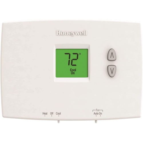 Honeywell TH1110DH1003/U TH1110DH1003 Backlit, 1H/1C, Dual Powered Horizontal PRO 1000 Non-Programmable Thermostat, Premier White