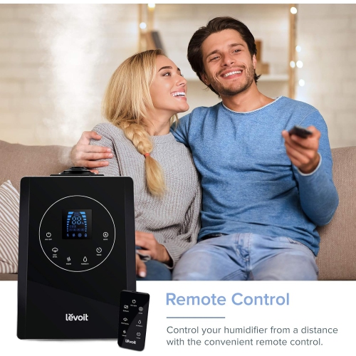 LEVOIT Humidifier for Bedroom, Warm and Cool Mist Humidifiers for Plants, Large Room, 6L Air Humidifier with RC, Essential Oil, Filterless, Auto