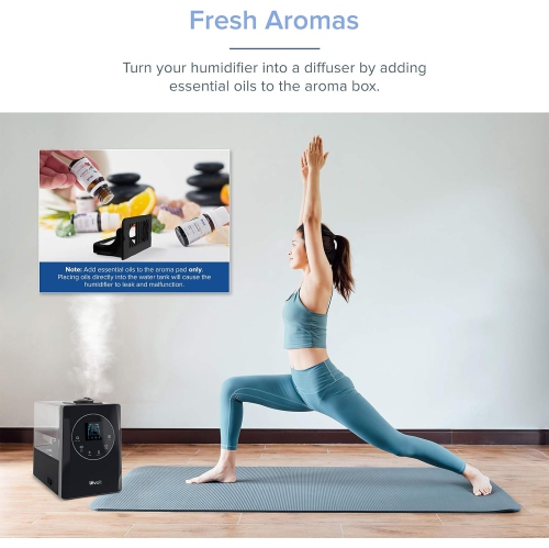 LEVOIT Humidifier for Bedroom, Warm and Cool Mist Humidifiers for Plants, Large Room, 6L Air Humidifier with RC, Essential Oil, Filterless, Auto