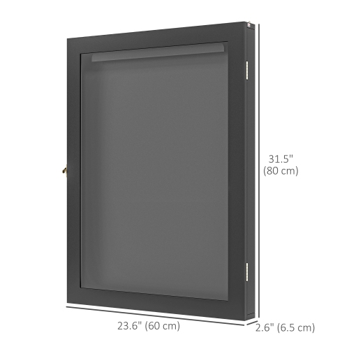 HOMCOM Jersey Display Frame Case, Acrylic Sports Shirt Shadow Box for Basketball Football Baseball