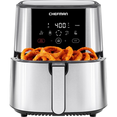 Touch Air Fryer, XL 7.5-Liter Family Size, One-Touch Digital Control Presets, French Fries, Chicken, Meat, Fish