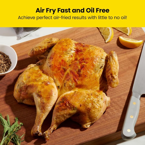 Touch Air Fryer, XL 7.5-Liter Family Size, One-Touch Digital Control Presets, French Fries, Chicken, Meat, Fish