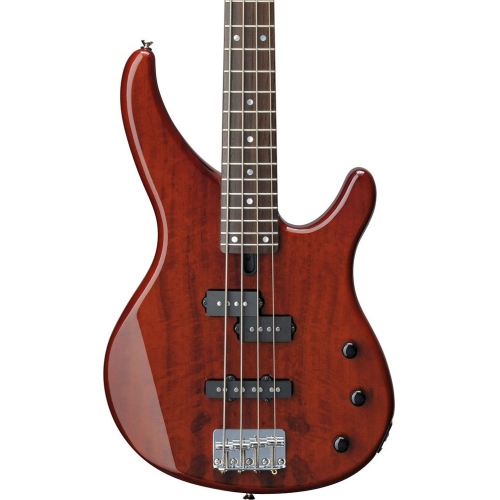 Yamaha TRBX174EW Exotic Wood 4-String Bass - Root Beer