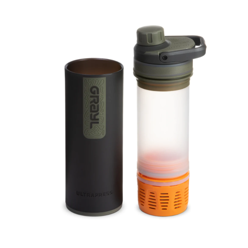 BOUTEILLE DE PURIFICATEUR D'EAU ULTRAPRESS GRAYL - filtre à eau NOIR CAMP 16,9oz/500 ml