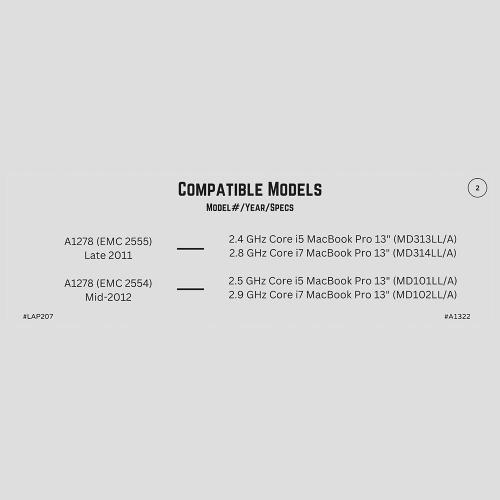 DR. Batterie A1278 A1322 batterie compatible pour Pro 13" 2009 2010 2011 2012 ans modèle MB990LL/A MB991LL/A MC375LL/A MD314LL/A MC724LL/A