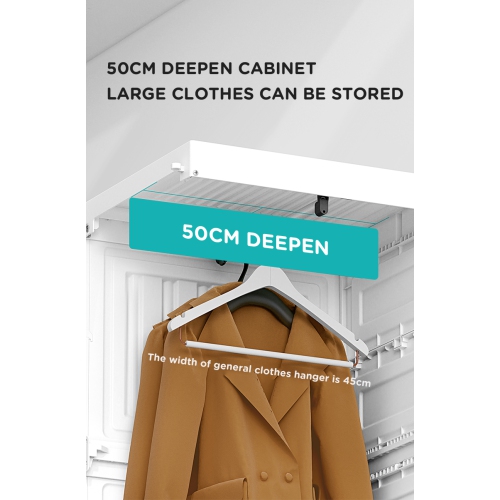 AntBox Closet 15 grids 11 doors 2 hangers, Portable Wardrobe Closet Storage Organizer for Clothes, Folding All-in-one Plastic Wardrobe with Magnetic