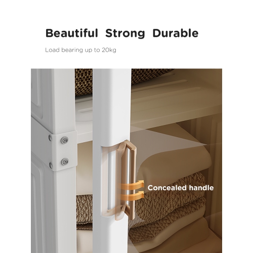 AntBox Closet 15 grids 11 doors 2 hangers, Portable Wardrobe Closet Storage Organizer for Clothes, Folding All-in-one Plastic Wardrobe with Magnetic