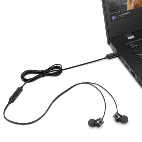 LENOVO In-Ear Headsets with Mic - Black