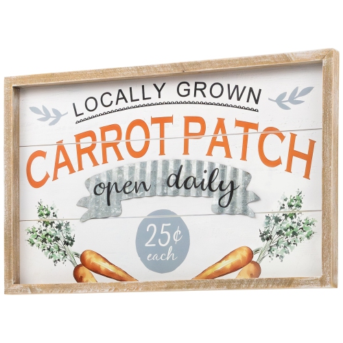 Carrot Patch Wooden Wall Sign - 15.75"