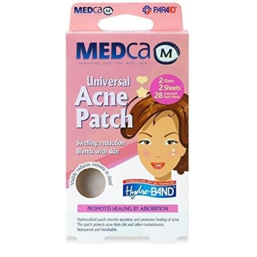 MEDca Acne Patch - Pimple Spot Treatment Hydrocolloid Bandages Absorbing Zit Cover Dots, Heart And Star Shapes