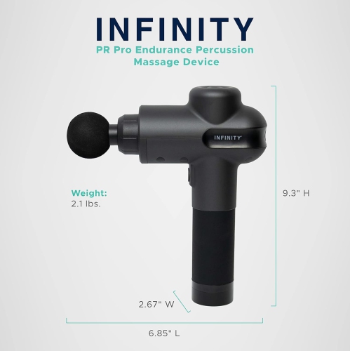 Appareil de massage à percussion Infinity PR Pro Endurance batterie remplaçable comprend un couple élevé 45&nbsp;W et un moteur sans balai performant